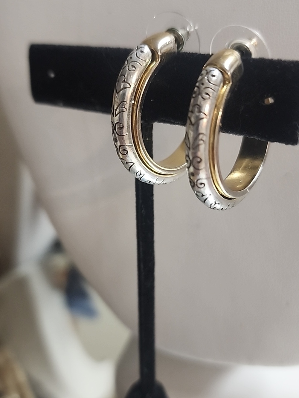 Brighton Venezia Two-tone Pierced  Post Hoop Earrings